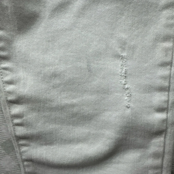 Banana Republic Distressed Jeans Womens 24/00 Petite Skinny Fit Zip Front White - Picture 5 of 8